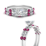 Load image into Gallery viewer, pink-sapphire-round-and-marquise-princess-cut-bridal-wedding-rings-in-white-gold-FD9398PR1GSADRPIANGLE3-NL-WG.jpg?v=1756378599
