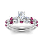 Load image into Gallery viewer, pink-sapphire-round-and-marquise-radiant-bridal-wedding-rings-in-white-gold-FD9398RA1GSADRPIANGLE5-NL-WG.jpg?v=1756378625
