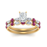 Load image into Gallery viewer, pink-sapphire-round-and-marquise-radiant-bridal-wedding-rings-in-yellow-gold-FD9398RA1GSADRPIANGLE5-NL-YG.jpg?v=1756378624
