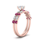 Load image into Gallery viewer, pink-sapphire-round-and-marquise-round-bridal-wedding-rings-in-rose-gold-FD9398RO1GSADRPIANGLE2-NL-RG.jpg?v=1756378649
