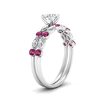 Load image into Gallery viewer, pink-sapphire-round-and-marquise-round-bridal-wedding-rings-in-white-gold-FD9398RO1GSADRPIANGLE2-NL-WG_f217dc50-919b-4387-9047-281c0530f252.jpg?v=1756378663
