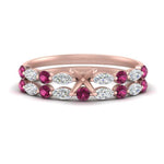 Load image into Gallery viewer, Round And Marquise Bridal Semi Mount Wedding Set
