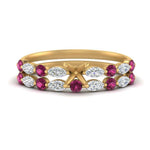 Load image into Gallery viewer, Round And Marquise Bridal Semi Mount Wedding Set
