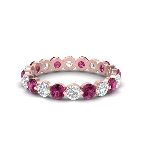 2 Carat Round Cut Shared Prong Eternity Ring