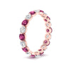 Load image into Gallery viewer, 2 Carat Round Cut Shared Prong Eternity Ring