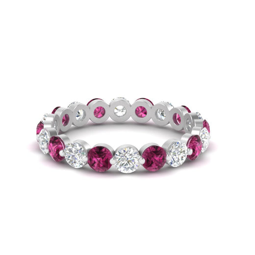 2 Carat Round Cut Shared Prong Eternity Ring