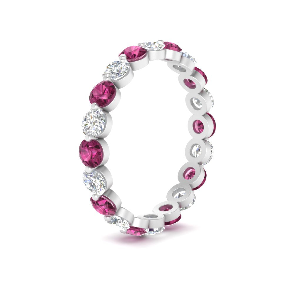 Diamond Single Prong Wedding Eternity Ring 2 Carat