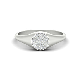 Pinky Disc Signet Ring