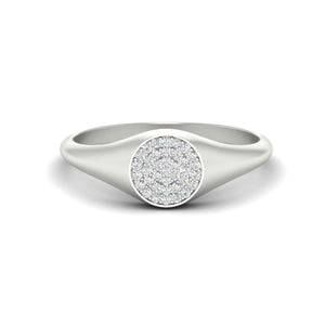 Pinky Disc Signet Ring