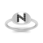 Load image into Gallery viewer, Pinky Initial Diamond Signet Ring
