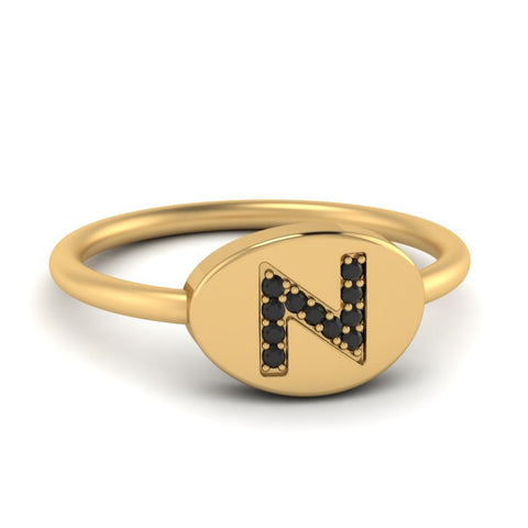 Personalized Diamond Signet Ring