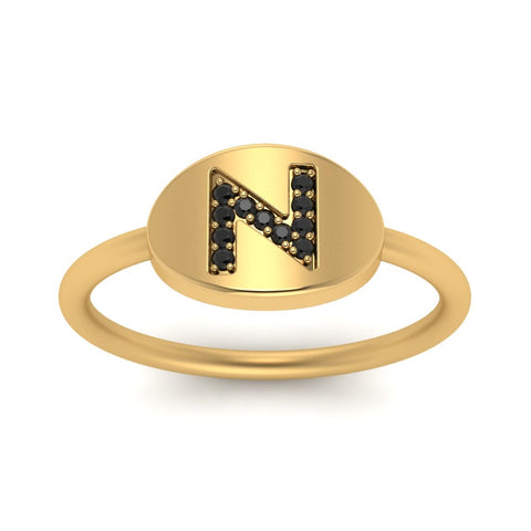 Personalized Diamond Signet Ring