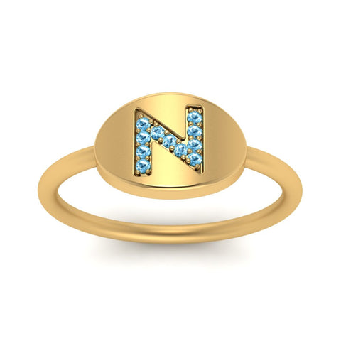 Personalized Diamond Signet Ring