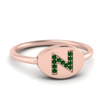 Load image into Gallery viewer, Pinky Initial Diamond Signet Ring
