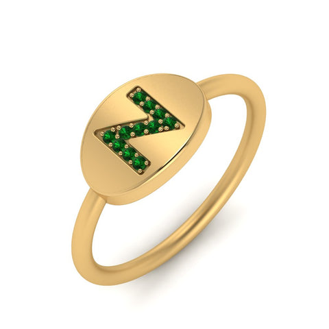 Personalized Diamond Signet Ring