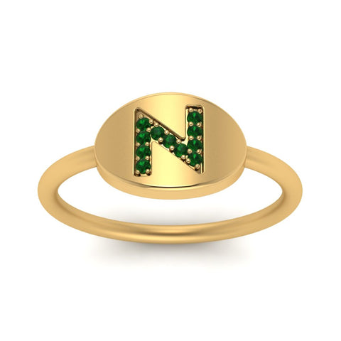 Personalized Diamond Signet Ring