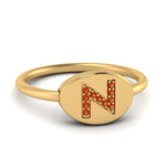 Load image into Gallery viewer, Pinky Initial Diamond Signet Ring
