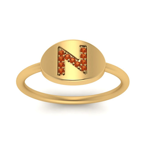 Personalized Diamond Signet Ring