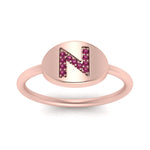 Load image into Gallery viewer, Pinky Initial Diamond Signet Ring
