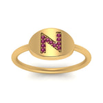 Load image into Gallery viewer, Pinky Initial Diamond Signet Ring
