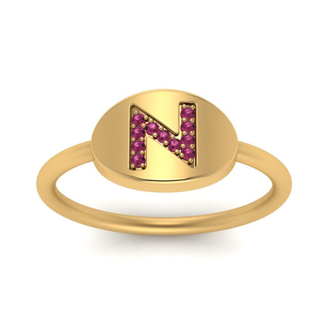Personalized Diamond Signet Ring