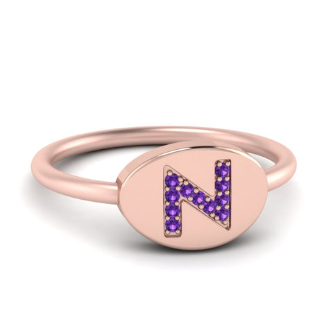 Personalized Diamond Signet Ring