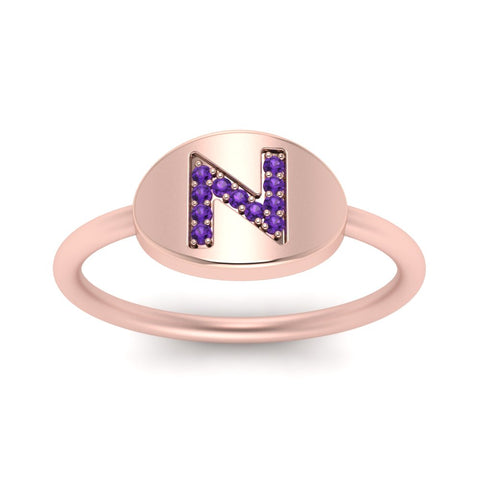 Personalized Diamond Signet Ring