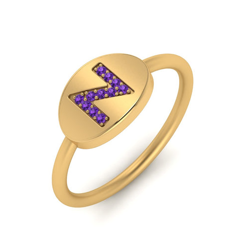Personalized Diamond Signet Ring