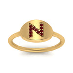 Load image into Gallery viewer, Pinky Initial Diamond Signet Ring
