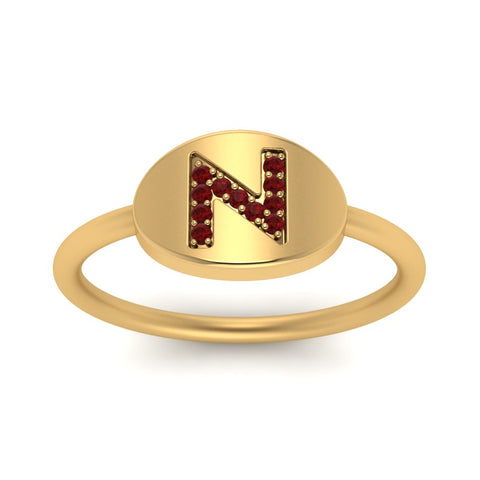 Personalized Diamond Signet Ring