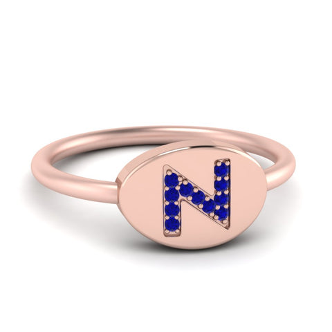 Personalized Diamond Signet Ring