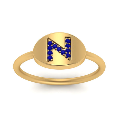 Personalized Diamond Signet Ring