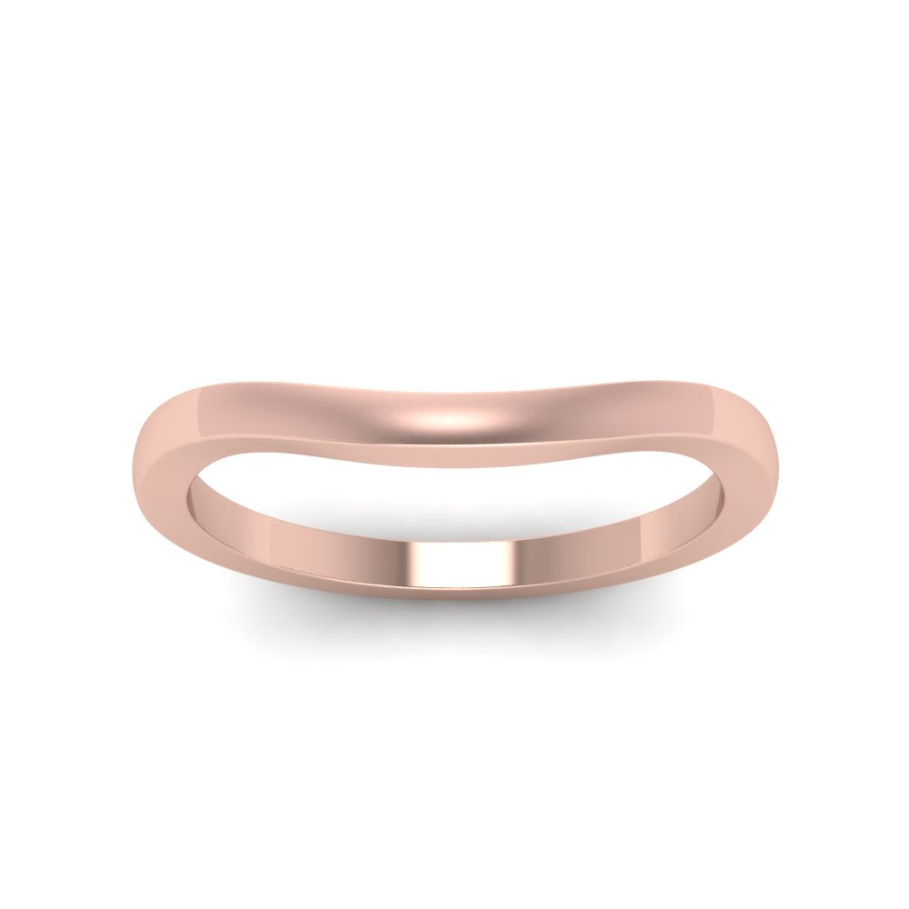 Plain Curved Wedding Band