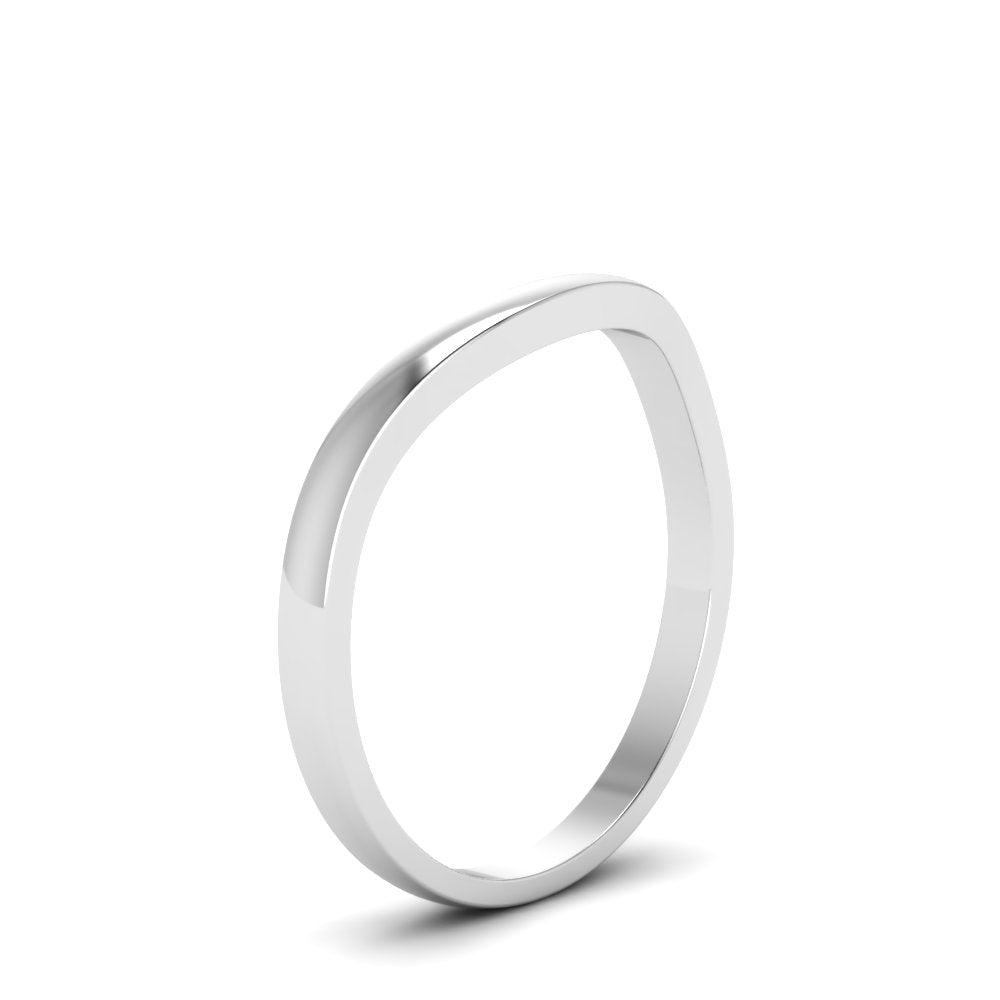 Plain Curved Wedding Band