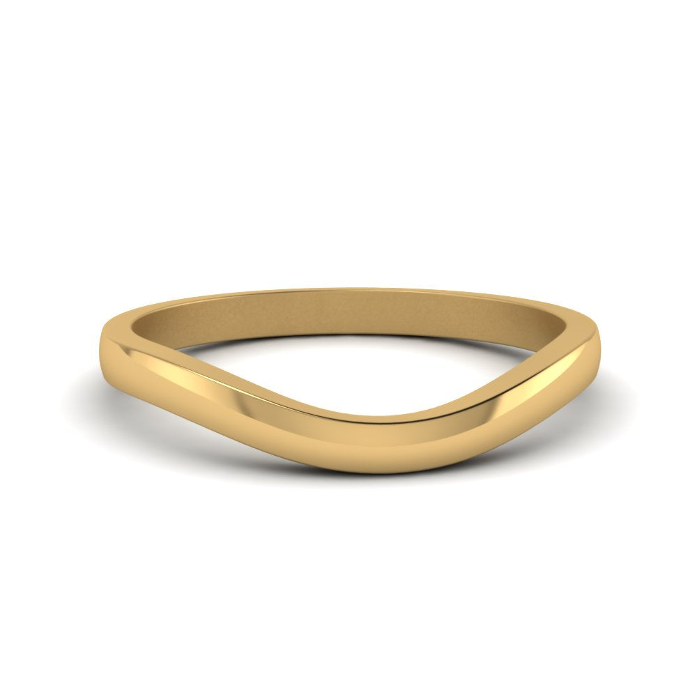 Plain Curved Wedding Band