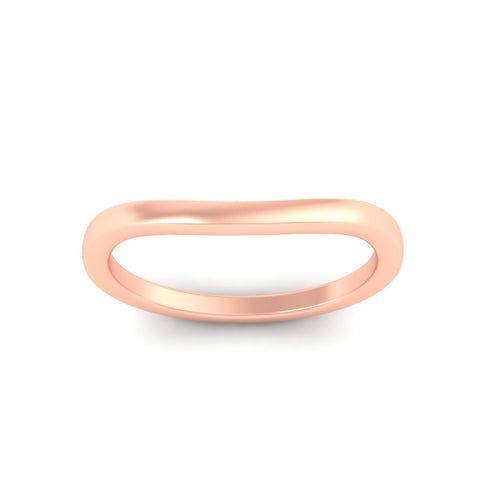 Plain Curved Wedding Band For Ring