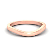Plain Curved Wedding Band For Ring