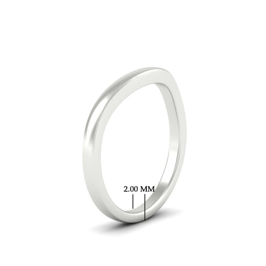 Plain Curved Wedding Band For Ring