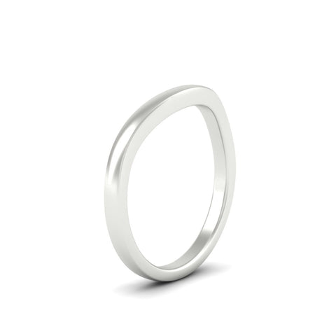 Plain Curved Wedding Band For Ring