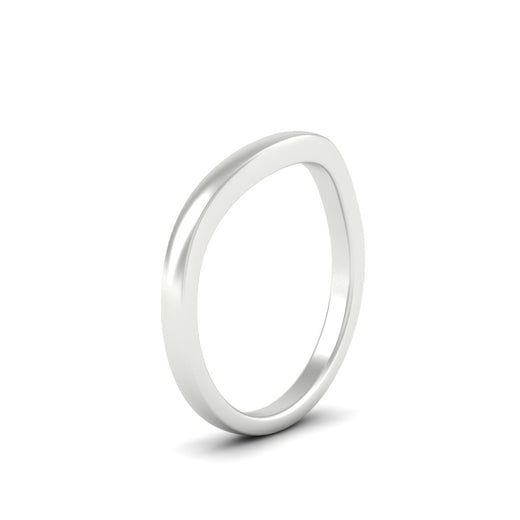 Plain Curved Wedding Band For Ring