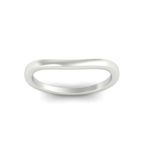 Plain Curved Wedding Band For Ring