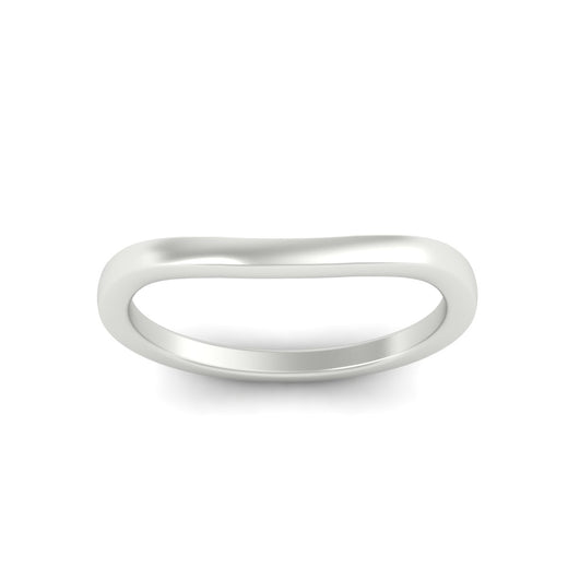 Plain Curved Wedding Band For Ring
