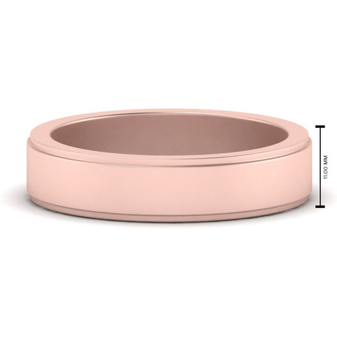 Simple Flat Wedding Band 4MM