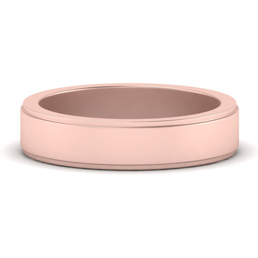 Simple Flat Wedding Band 4MM