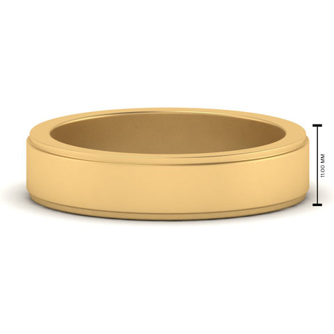 Simple Flat Wedding Band 4MM