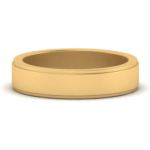 Simple Flat Wedding Band 4MM
