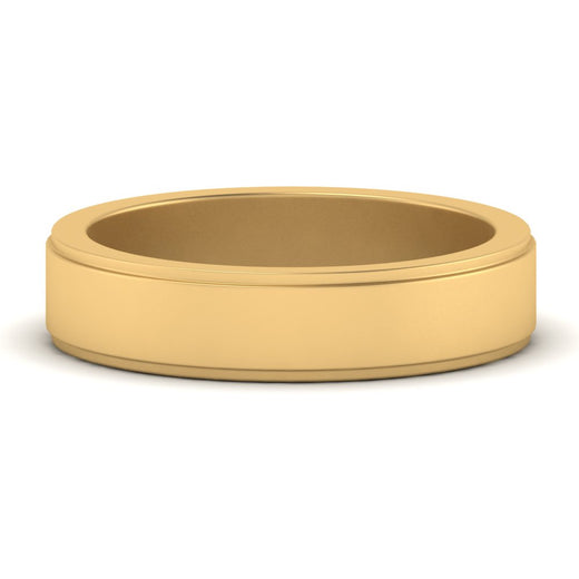 Simple Flat Wedding Band 4MM