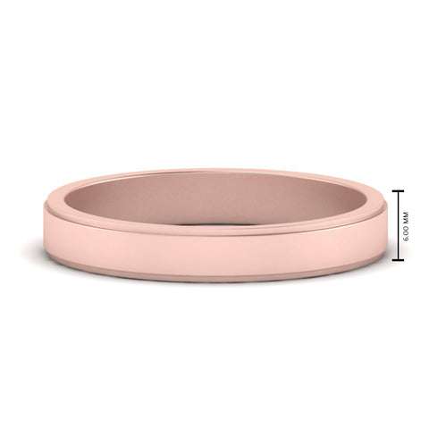 Simple Flat Wedding Band 4MM