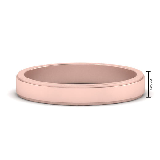 Simple Flat Wedding Band 4MM