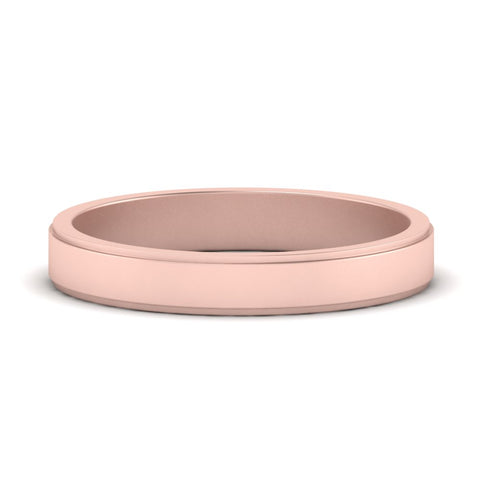 Simple Flat Wedding Band 4MM